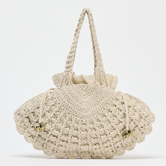 NEW With Tags! ZARA The Coastal Muse Lace Bag - Picture 1 of 6